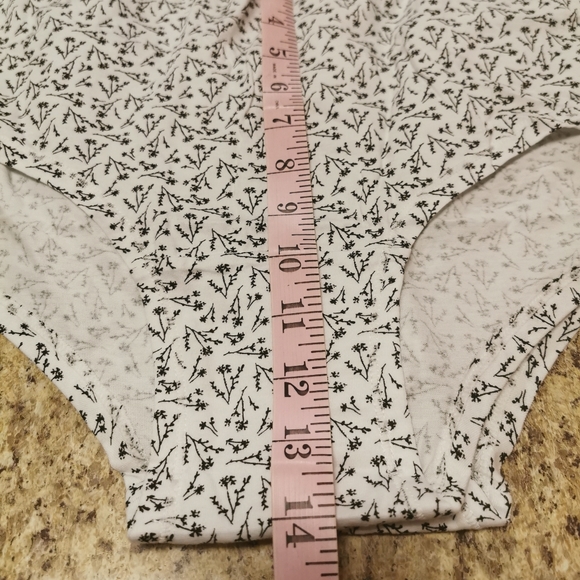 Voglio Black & White Floral Boyshort Underware 3X - Picture 6 of 7